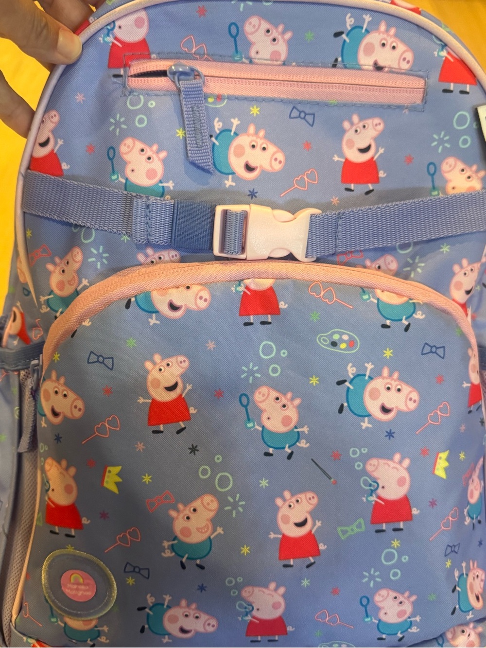 Simple Modern Kids Peppa Pig Print purple Backpack with Pink Trim - Picture 3 of 12